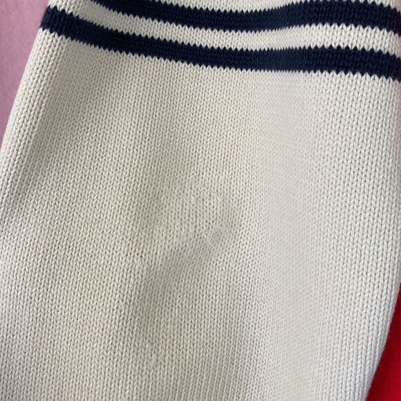 Tommy Hilfiger Cowl neck Sweater Striped Navy blue Size Large - Picture 7 of 7